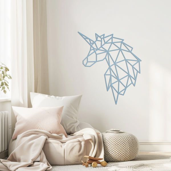 Geometric Art Unicorn Minimalist Wall Decor-Unicorn Wall Art-Wall Decor-Unicorn Art-Unicorn Shaped Decor-Unicorn Bedroom Decor