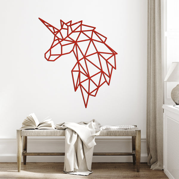 Geometric Art Unicorn Minimalist Wall Decor-Unicorn Wall Art-Wall Decor-Unicorn Art-Unicorn Shaped Decor-Unicorn Bedroom Decor