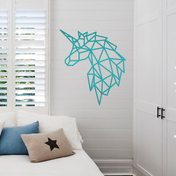 Geometric Art Unicorn Minimalist Wall Decor-Unicorn Wall Art-Wall Decor-Unicorn Art-Unicorn Shaped Decor-Unicorn Bedroom Decor