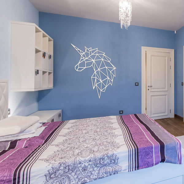 Geometric Art Unicorn Minimalist Wall Decor-Unicorn Wall Art-Wall Decor-Unicorn Art-Unicorn Shaped Decor-Unicorn Bedroom Decor