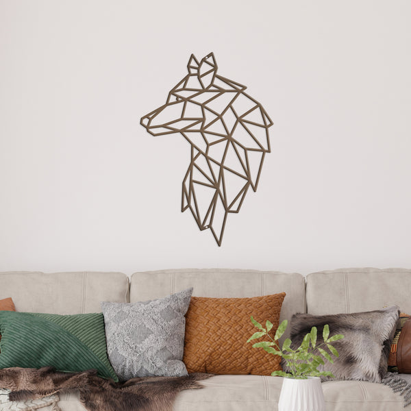 Geometric Art Wolf Minimalist Wall Decor-Wolf Theme-Wall Art-Wall Decor-Wolf Art- Geometric Animal Wall Art -Geometric Wolf Art for Home Decor