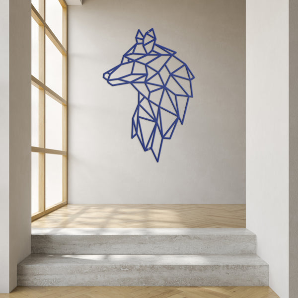 Geometric Art Wolf Minimalist Wall Decor-Wolf Theme-Wall Art-Wall Decor-Wolf Art- Geometric Animal Wall Art -Geometric Wolf Art for Home Decor