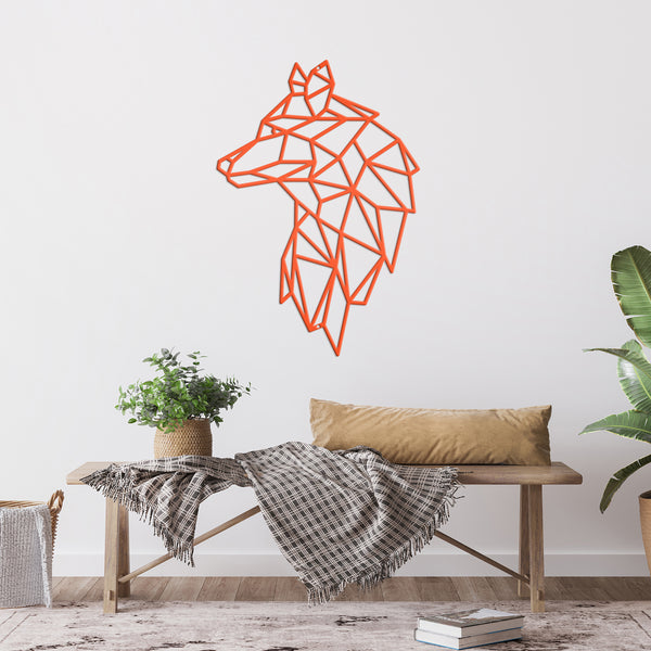 Geometric Art Wolf Minimalist Wall Decor-Wolf Theme-Wall Art-Wall Decor-Wolf Art- Geometric Animal Wall Art -Geometric Wolf Art for Home Decor