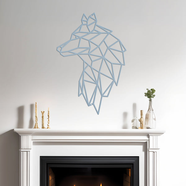 Geometric Art Wolf Minimalist Wall Decor-Wolf Theme-Wall Art-Wall Decor-Wolf Art- Geometric Animal Wall Art -Geometric Wolf Art for Home Decor