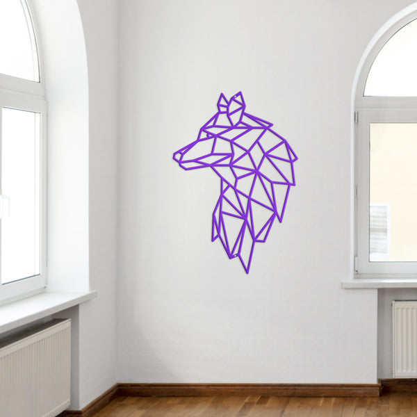 Geometric Art Wolf Minimalist Wall Decor-Wolf Theme-Wall Art-Wall Decor-Wolf Art- Geometric Animal Wall Art -Geometric Wolf Art for Home Decor