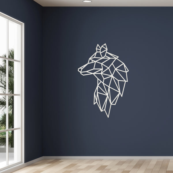 Geometric Art Wolf Minimalist Wall Decor-Wolf Theme-Wall Art-Wall Decor-Wolf Art- Geometric Animal Wall Art -Geometric Wolf Art for Home Decor