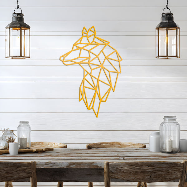 Geometric Art Wolf Minimalist Wall Decor-Wolf Theme-Wall Art-Wall Decor-Wolf Art- Geometric Animal Wall Art -Geometric Wolf Art for Home Decor