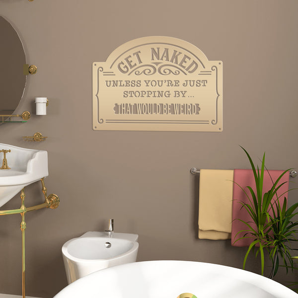 Bathroom Metal Sign, Funny Bathroom Metal Sign, Bath-Shower House Wall Decor& Wall Art, Restroom Wall Hanging Art, Shower Room Funny Art, Amusing Bathroom Sign and Sayings