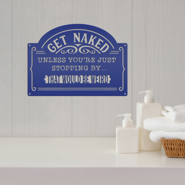 Bathroom Metal Sign, Funny Bathroom Metal Sign, Bath-Shower House Wall Decor& Wall Art, Restroom Wall Hanging Art, Shower Room Funny Art, Amusing Bathroom Sign and Sayings