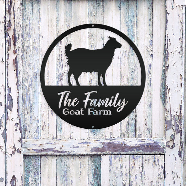 Goat Metal Art Sign - Customizable Farm Decor