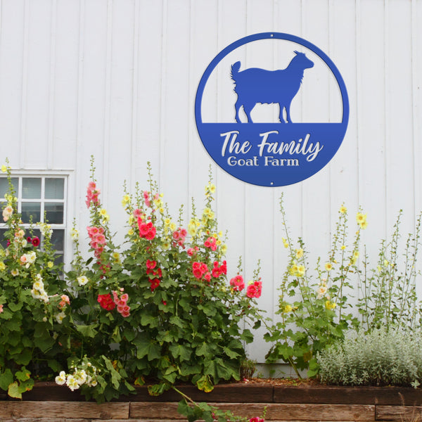 Goat Metal Art Sign - Customizable Farm Decor