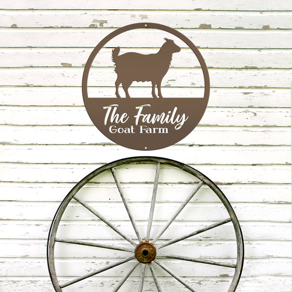 Goat Metal Art Sign - Customizable Farm Decor