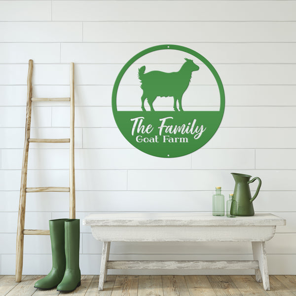 Goat Metal Art Sign - Customizable Farm Decor