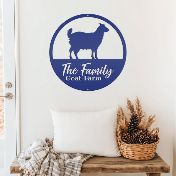 Goat Metal Art Sign - Customizable Farm Decor