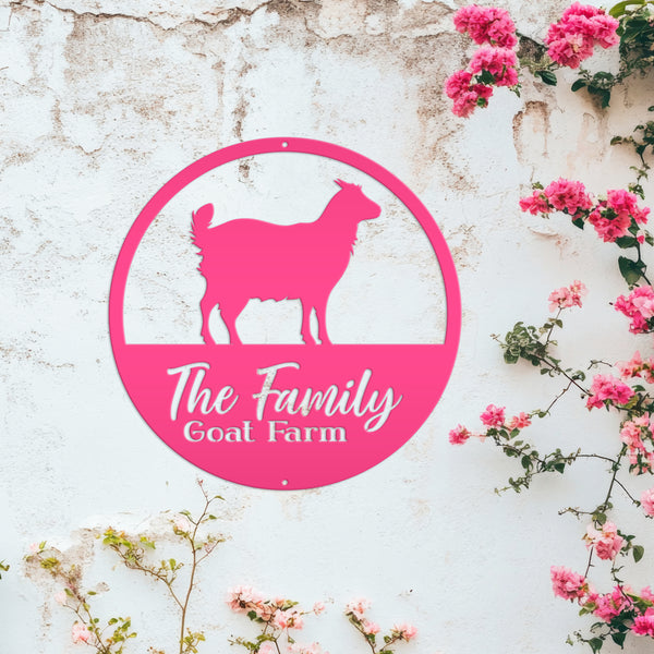 Goat Metal Art Sign - Customizable Farm Decor