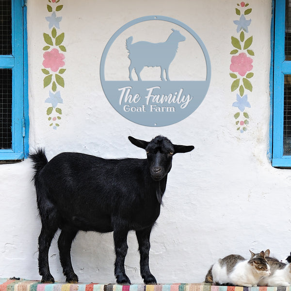 Goat Metal Art Sign - Customizable Farm Decor