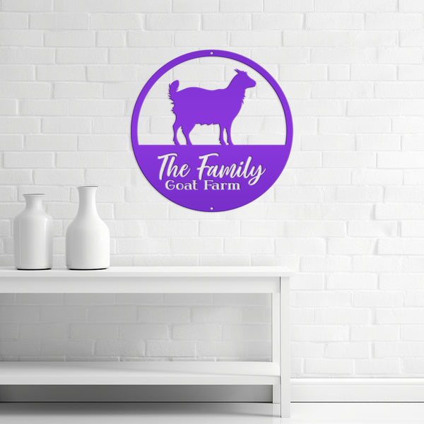 Goat Metal Art Sign - Customizable Farm Decor