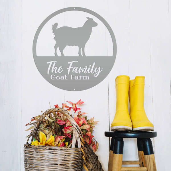 Goat Metal Art Sign - Customizable Farm Decor