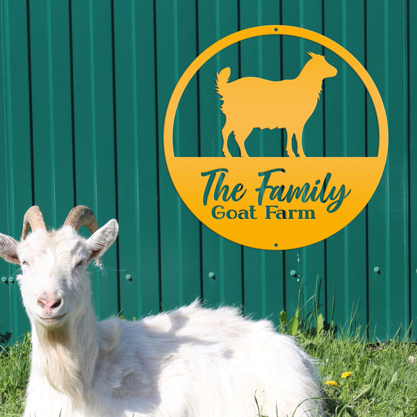Goat Metal Art Sign - Customizable Farm Decor