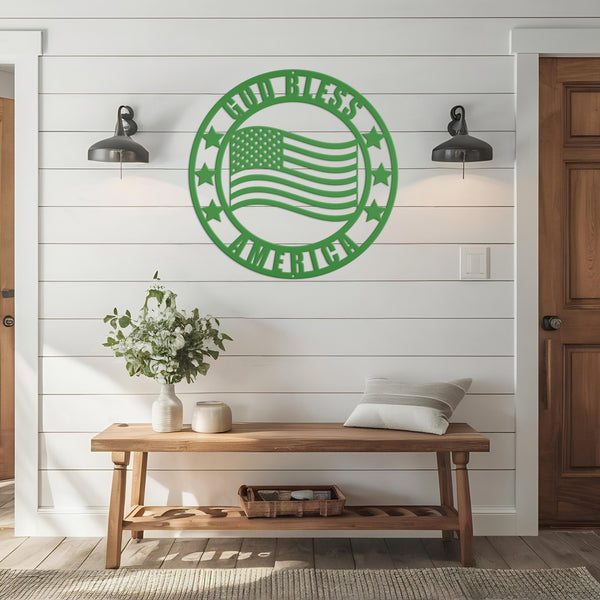 God Bless America Metal Sign-America Signs