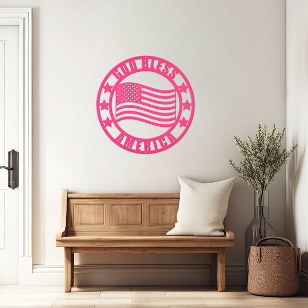 God Bless America Metal Sign-America Signs