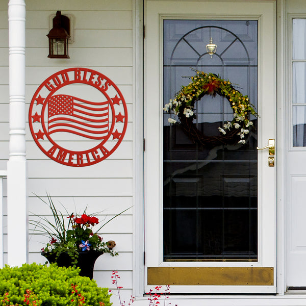 God Bless America Metal Sign-America Signs