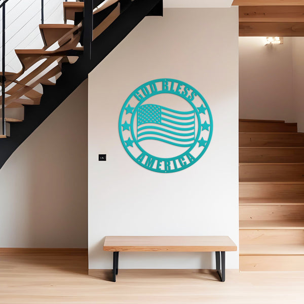 God Bless America Metal Sign-America Signs