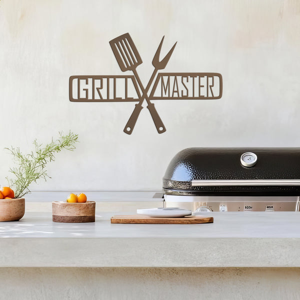 Grill Master Metal Sign Father's Day Gift-Gift for Him-BBQ Sign