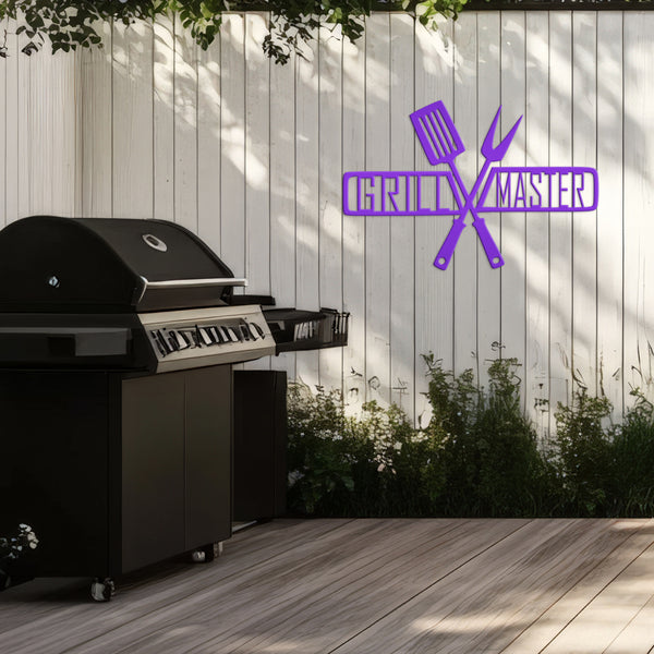 Grill Master Metal Sign Father's Day Gift-Gift for Him-BBQ Sign