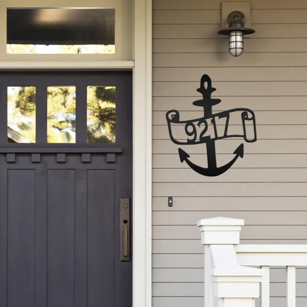 Nautical Address Sign-Beach Condo Address Sign- Ancho Address Sign - Beach Home-Rental Address Sign