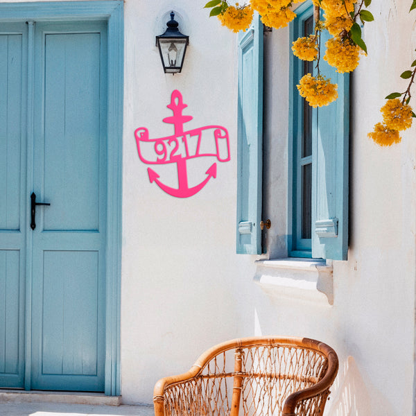 Nautical Address Sign-Beach Condo Address Sign- Ancho Address Sign - Beach Home-Rental Address Sign