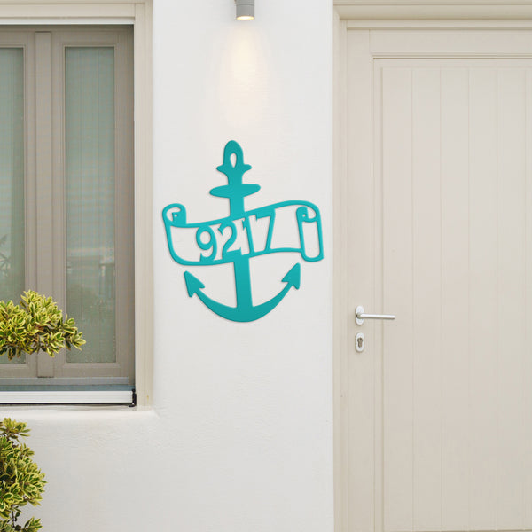 Nautical Address Sign-Beach Condo Address Sign- Ancho Address Sign - Beach Home-Rental Address Sign