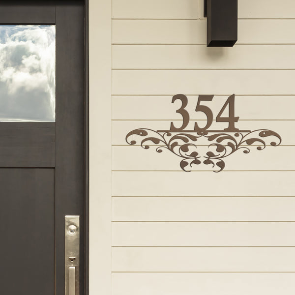 Personalized Decorative House Number Metal Sign-Housewarming Gift-Wedding Gift