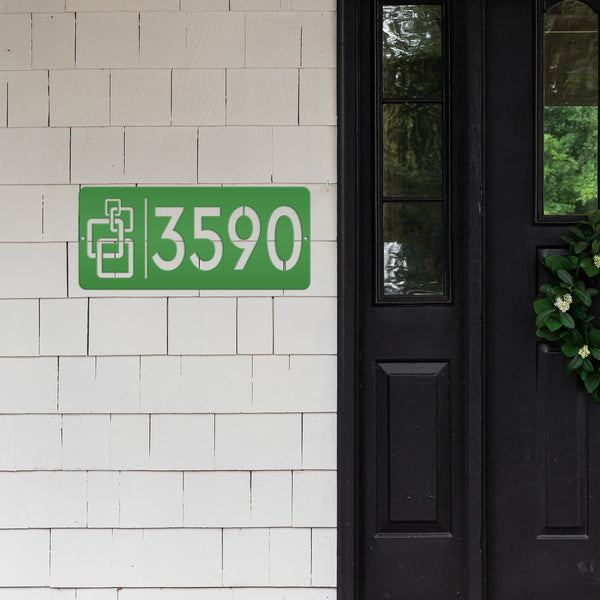 Modern Custom Metal Address Sign