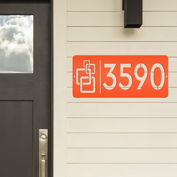 Modern Custom Metal Address Sign