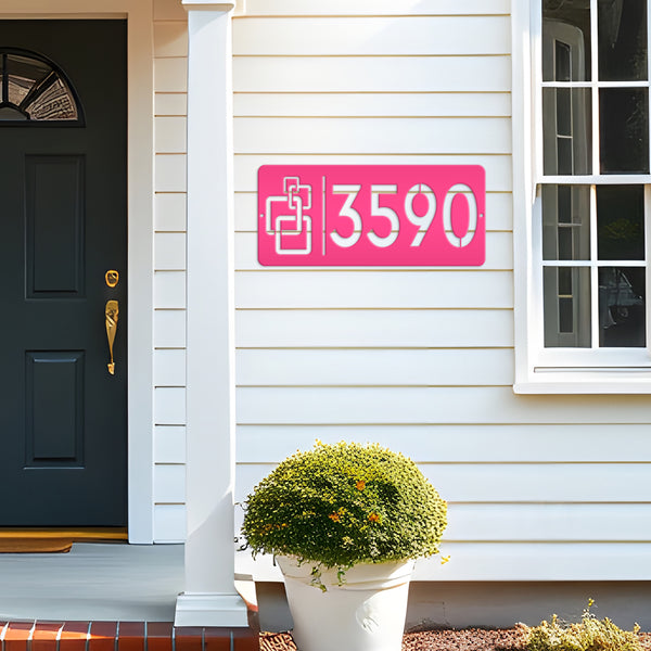 Modern Custom Metal Address Sign