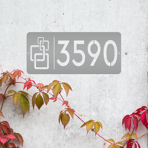 Modern Custom Metal Address Sign