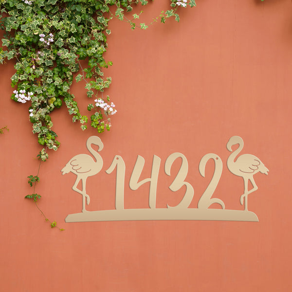 Flamingo Address House Numbers -Tropical Address Sign-Beach Condo-Beach Rental Address Sign