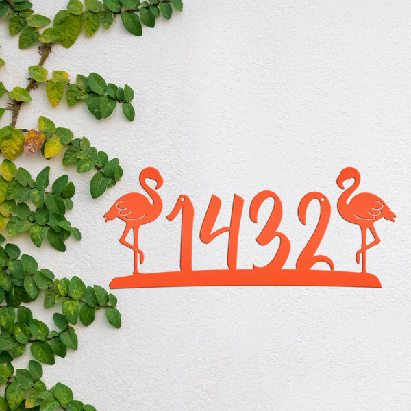 Flamingo Address House Numbers -Tropical Address Sign-Beach Condo-Beach Rental Address Sign
