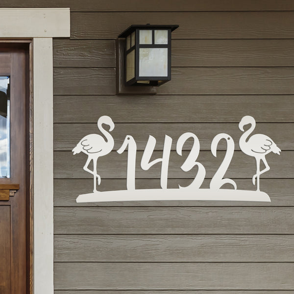 Flamingo Address House Numbers -Tropical Address Sign-Beach Condo-Beach Rental Address Sign