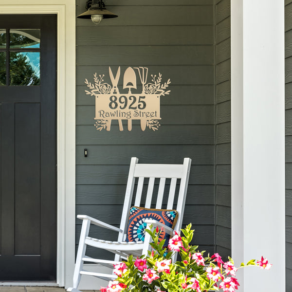 Custom Gardening House Numbers - Address Numbers for the Home-Flower Shop Address Sign - Business Address Sign