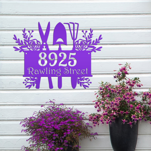 Custom Gardening House Numbers - Address Numbers for the Home-Flower Shop Address Sign - Business Address Sign