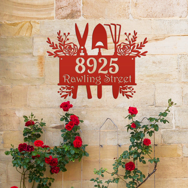 Custom Gardening House Numbers - Address Numbers for the Home-Flower Shop Address Sign - Business Address Sign