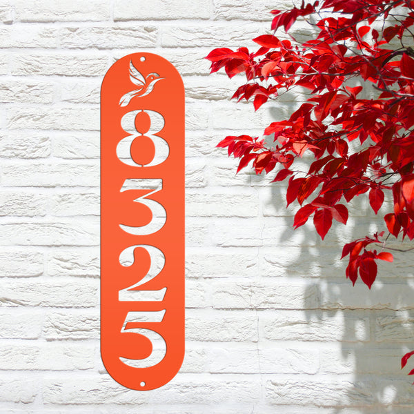 Personalized Hummingbird Address Metal Sign - House Numbers-Flower Shop Address Sign