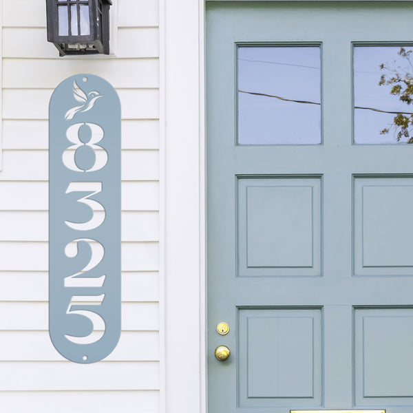 Personalized Hummingbird Address Metal Sign - House Numbers-Flower Shop Address Sign