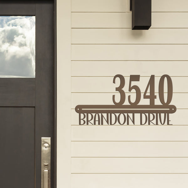 Personalized Home Address Metal Sign - House Numbers-Wedding Gift-House Warming Gift