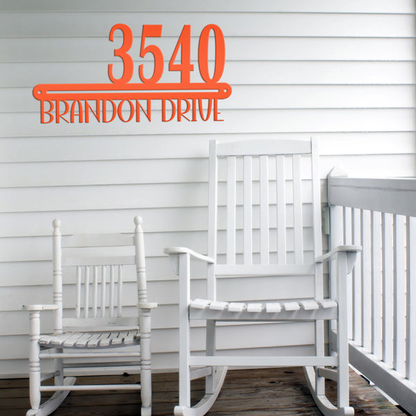 Personalized Home Address Metal Sign - House Numbers-Wedding Gift-House Warming Gift