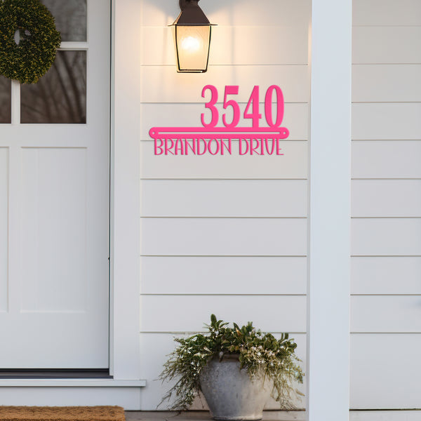 Personalized Home Address Metal Sign - House Numbers-Wedding Gift-House Warming Gift