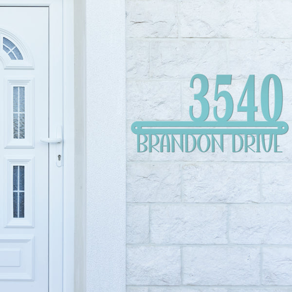 Personalized Home Address Metal Sign - House Numbers-Wedding Gift-House Warming Gift