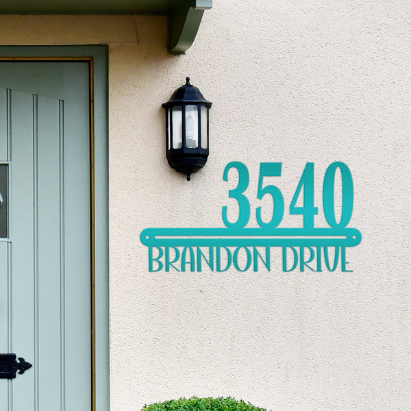 Personalized Home Address Metal Sign - House Numbers-Wedding Gift-House Warming Gift